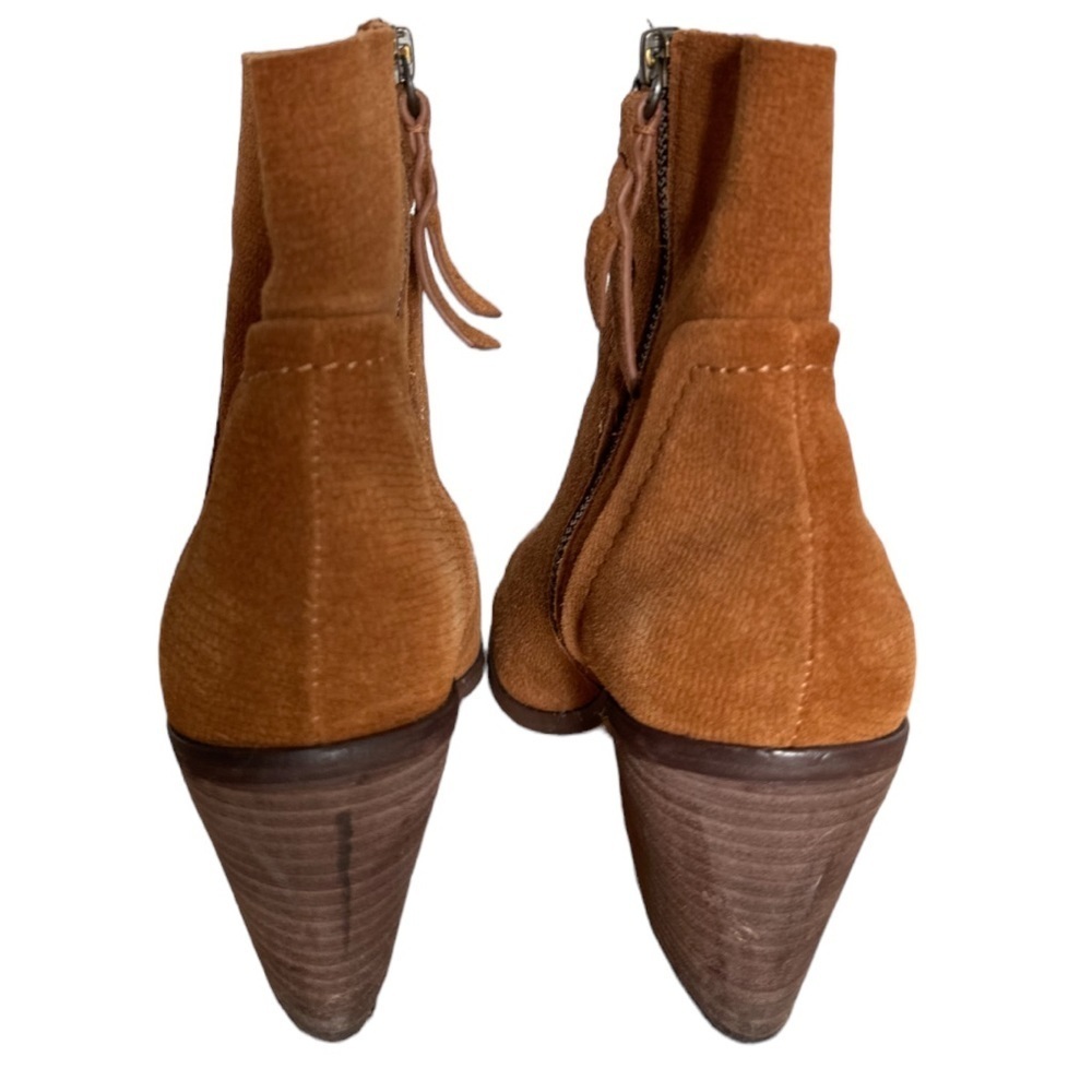 Splendid brown leather suede block heel ankle boots - Picture 8 of 8